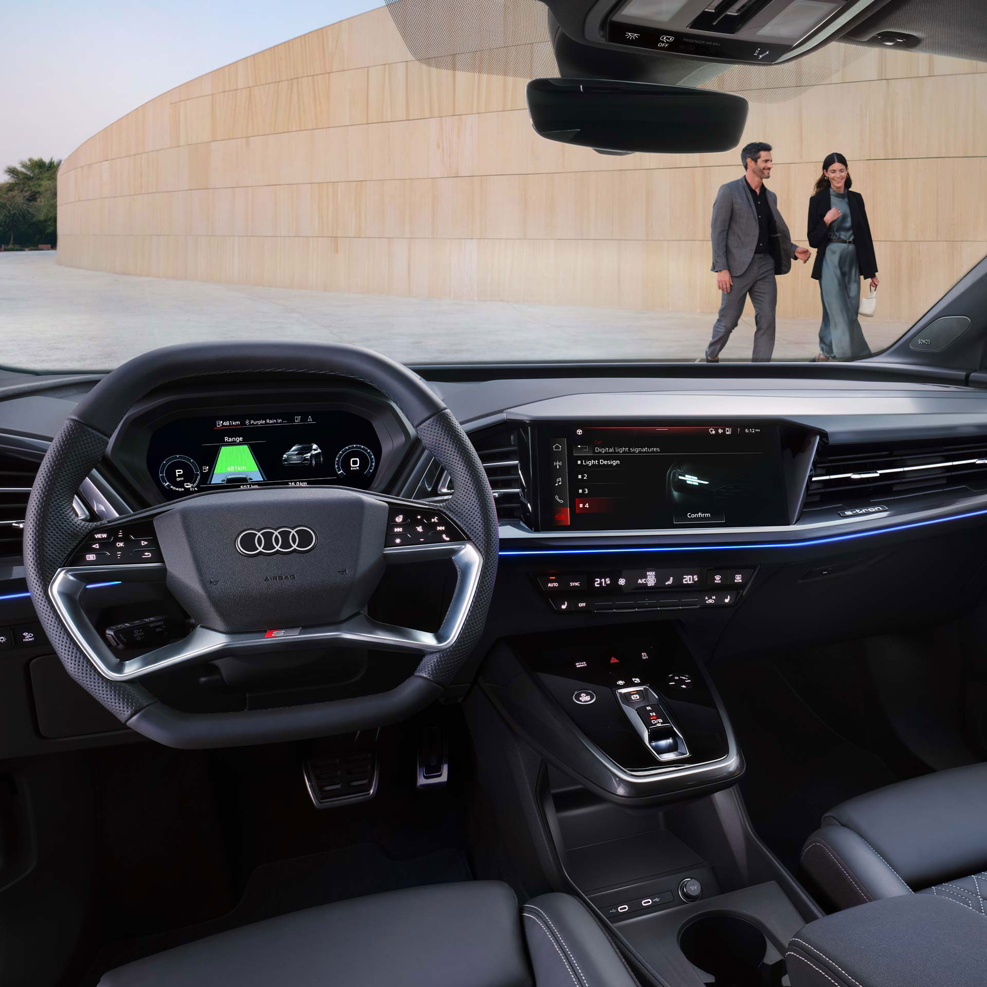 Ansicht eines virtual cockpit plus in einem Audi Q4
