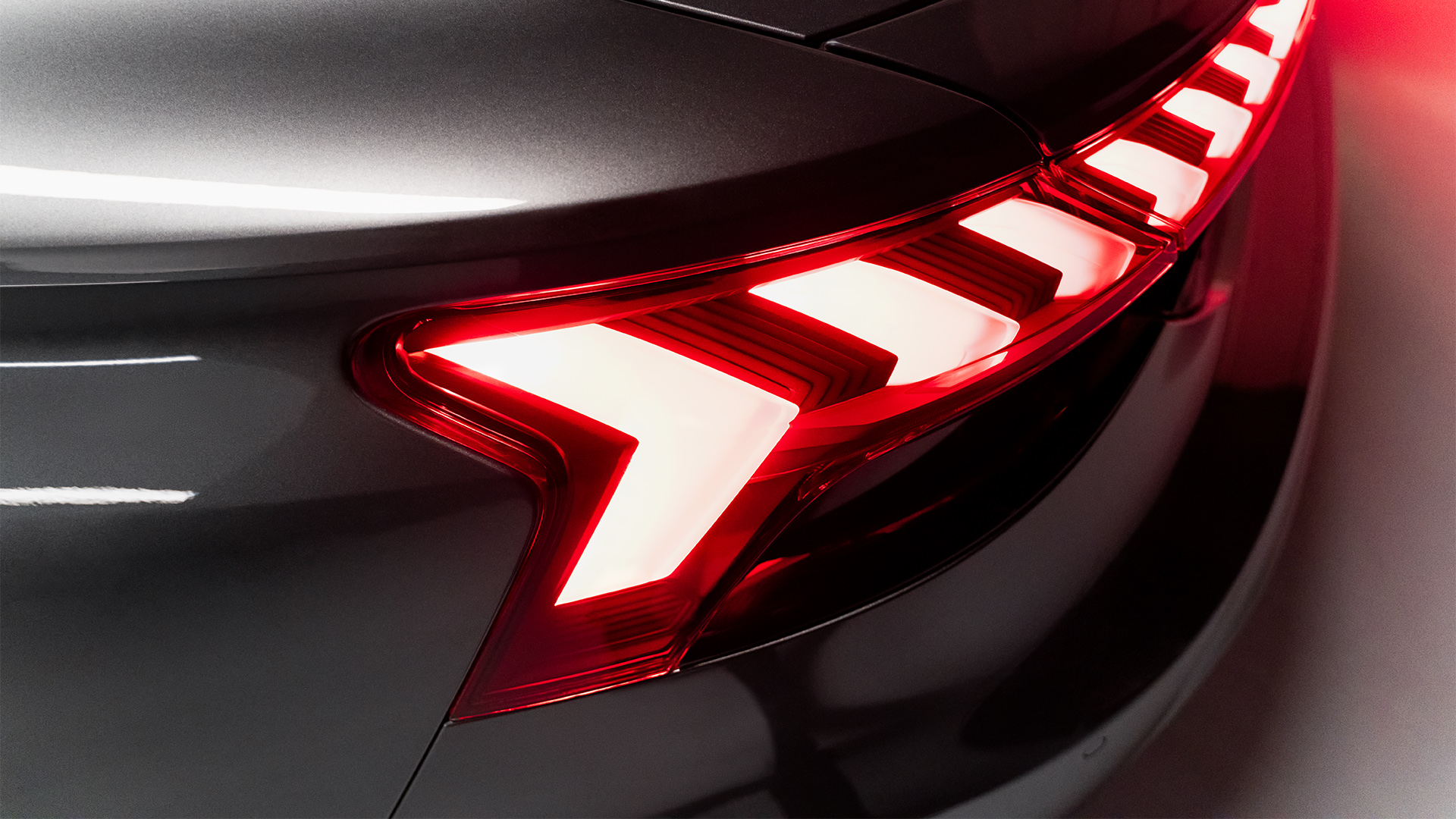 Die Rückleuchte des Audi RS e-tron GT